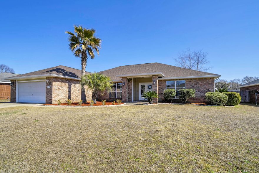 THIS IS THE ONE! This remodeled 4 bedroom 2 bath home has everything you need. Featuring a large and open living area with the perfect amount of natural light and ample space for a formal dining area or office. The renovated kitchen features granite countertops, stainless steel appliances, glass-tile backsplash, and plenty of cabinet and pantry space! The primary bedroom and bath have been updated with LVP and tile flooring, TWO HUGE closets, a stunning tile shower, and quartz countertops on each of the vanities. The additional 3 bedrooms and over-sized laundry room split off from the main living area giving you privacy when needed. Out back you will enjoy a covered back patio and large, flat backyard. Brooke Estates offers a community pool and tennis courts for low monthly fees. Water Heater 2020, HVAC 2025, Roof 2023. Schedule your showing today!