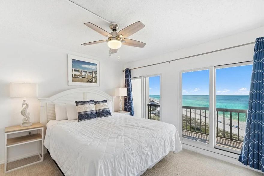 Exceptional New Price for Penthouse-level living with sweeping Gulf views awaits in this impeccably maintained Pinnacle Port residence, a 25+ acre gated community with over a quarter mile of sugar white beach, two pools, and on site Wi Fi. 

Perched on the top floor for maximum privacy and panoramas, it shows true pride of ownership. Appliances are like new. 

Association fees include electricity for heating, cooling, and hot water, so owners pay only a small bill for lights and appliances.