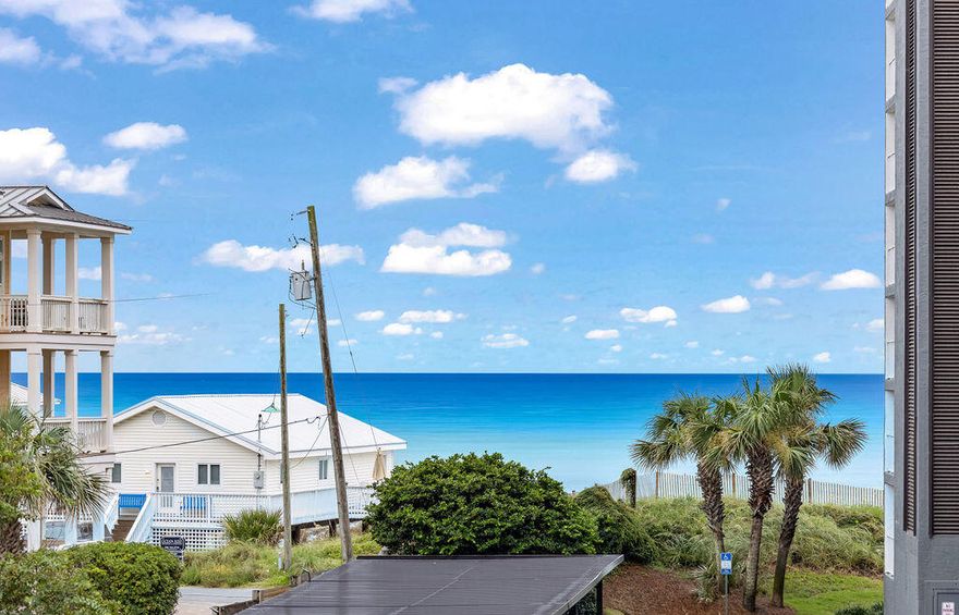 This pristine coastal 3 bedroom, 3 bath, retreat at Mainsail is well designed and sleeps 8 comfortably. As a retreat, it is a perfect primary residence or a secondary home. This immaculate condo has not been rented. As a turn key investment, this unit can be rented as a short term or mid term rental. The character of the centered Living and Dining areas point to Gulf views and a private balcony.  The oversized Kitchen boast beautiful and spacious granite countertops, an inviting breakfast bar, Stainless Steel appliances, a full sized washer/dryer plus a substantial Pantry closet in the hallway. Retreat to the relaxing Master Suite that offers a plush king size bed and seamless access to a Gulf view balcony. The En Suite Bath presents a sleek vanity with dual sink bowls, large shower and a soaking tub. The refined and sophisticated layout offers a split secondary master bedroom option with a luxury En Suite full bath. The expansive third guest bedroom is also split from the other two suites to offer privacy and an optional bunk room design overlooking the pool area.

High-end recent cosmetic enhancements throughout the condo include Lifeplank flooring in the bedrooms, new vanities in the bathrooms, aesthetic designed wainscoting in the Living and Entry Area, updated windows with plantation shutters, new sliding glass doors, new stylish Living Room furnishings, new mattresses, new dishwasher and disposal, and a new Trane HVAC system.
This well maintained, exceptional property truly embodies the pinnacle of coastal living on the Gulf.

The Beautiful, Waterfront, Mainsail Condo Facility offers exterior ammenities such as a Beach, Pool, Exercise Room, Game Room, Community Room, Pickle Ball, BBQ Grills, and Elevators within it Gated Community.