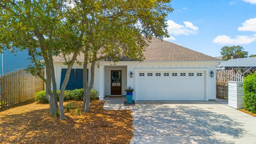 Welcome to this coastal gem located on the highly sought-after far west end of Panama City Beach. A quick 5-minute stroll to friendly beach access makes coastal living effortless. With no HOA fees or rental restrictions, this property offers both flexibility and investment potential. Enjoy the convenience of nearby shopping and dining, with Publix and Aldi just blocks away, along with a pedestrian path providing easy access to scenic 30A, Pier Park, and numerous local hot spots. This home features a thoughtfully designed open layout centered around an expansive kitchen island that flows seamlessly into a dedicated dining nook. The Florida-style mudroom, walk-in pantry, and spacious laundry room add that extra level of functionality that truly sets this home apart.  The primary suite is complete with a walk-in closet, large walk-in shower, double vanity, pocket-doored water closet, and a linen closet. Bedroom two comfortably accommodates a king-size bed with side tables, while bedroom three offers versatility with a custom queen Murphy bed and built-in storage. Situated on a generous lot, this home features an 8-foot fenced backyard for added privacy and a screened back porch serves as the perfect place to enjoy your morning coffee and on some mornings listen to the waves. You won't find a better neighborhood in all of PCB!