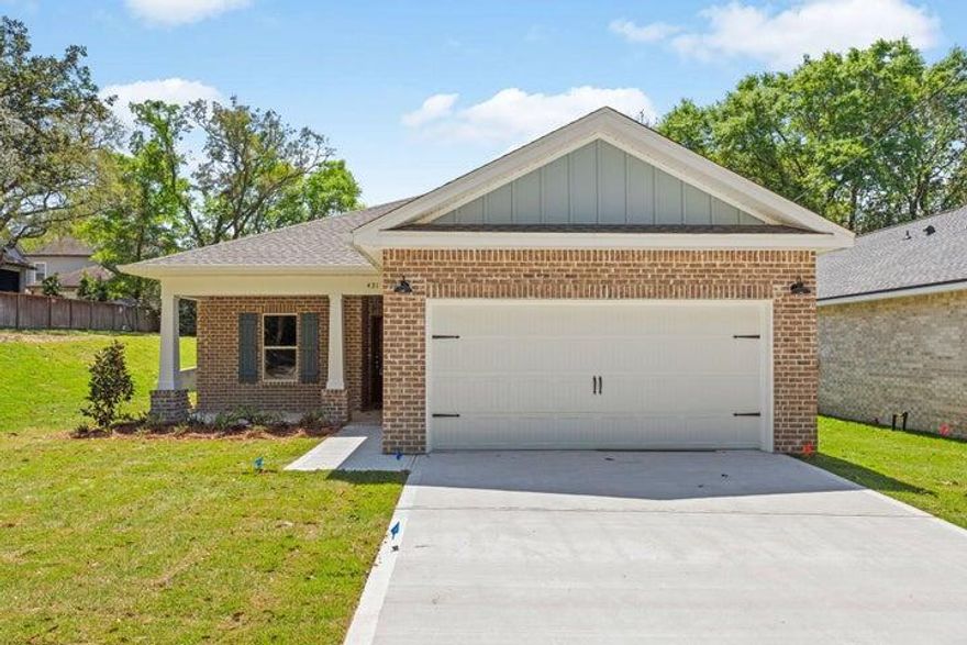 Builder Memorial Day Sale!!! Builder is offering 3 buying options so you can choose what best fits your needs!**Under Construction - Can Close by 5/22** Forget Spring cleaning! Ditch the dust rag in your old house and step into your brand new home. Builder offering $10,300 in credits to be used however the buyer would like! Centrally located in Niceville, this 4-bedroom 2-bath home offers you all of the creature comforts you'd come to expect from Grand American Homes. As you walk in, you'll notice a front dining area perfect for family meals and Holiday celebrations. The kitchen features stainless steel appliances with a pantry to fit all your kitchen needs. Unwind with a movie in your open living room before retiring to the primary bedroom/bathroom, where you can decompress in a hot shower in your tiled walk-in shower. Plenty of heads can rest in the three remaining bedrooms positioned conveniently near the hallway bathroom. Enjoy the evenings on your covered back porch overlooking your large backyard! Let's not forget that this home is conveniently located near the heart of Niceville just minutes to shopping, restaurants & parks! **The photos in this listing are from a different home with the same floor plan built by the same builder. Colors and finishes may vary.**