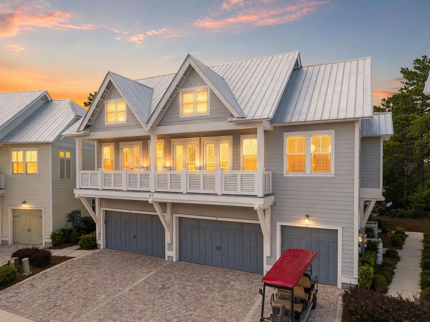 Fully Furnished, Premier Location & Golf Cart Included! Welcome to a true 30A paradise at 117 W Pine Lands Loop Unit C. This peaceful beach escape has been gorgeously decorated and enjoys an outstanding location in Prominence overlooking a beautiful lawn space. Featuring two-bedrooms and two full bathrooms, this townhome has a wonderful floor plan with the large main gathering areas and natural light pouring in. The chef's kitchen features crisp cabinetry, high-end appliances and a large pantry. The living room is the heart of the residence with its bright, airy spaces and comfortable seating. Take in the gorgeous scenery along a massive balcony overlooking the lawn space. The garage is roomy and perfect for the golf cart and beach toys. This wonderful 30A getaway conveys fully-furnished.