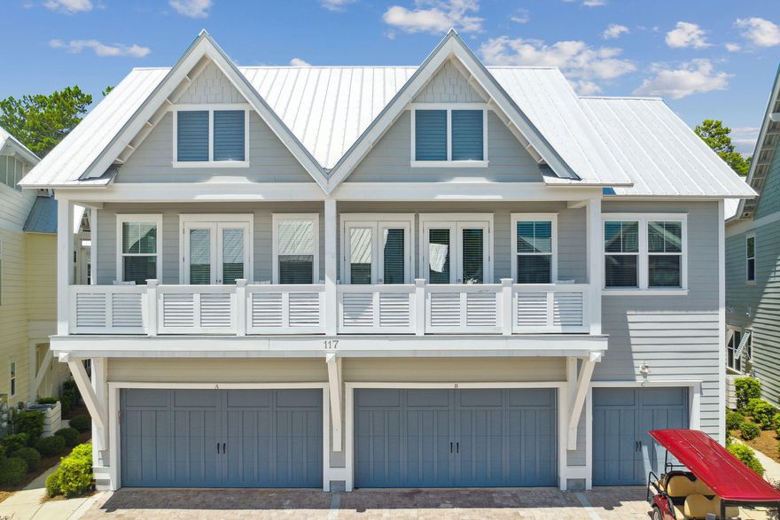 Fully Furnished, Premier Location & Golf Cart Included! Welcome to a true 30A paradise at 117 W Pine Lands Loop Unit C. This peaceful beach escape has been gorgeously decorated and enjoys an outstanding location in Prominence overlooking a beautiful lawn space. Featuring two-bedrooms and two full bathrooms, this townhome has a wonderful floor plan with the large main gathering areas and natural light pouring in. The chef's kitchen features crisp cabinetry, high-end appliances and a large pantry. The living room is the heart of the residence with its bright, airy spaces and comfortable seating. Take in the gorgeous scenery along a massive balcony overlooking the lawn space. The garage is roomy and perfect for the golf cart and beach toys. This wonderful 30A getaway conveys fully-furnished.