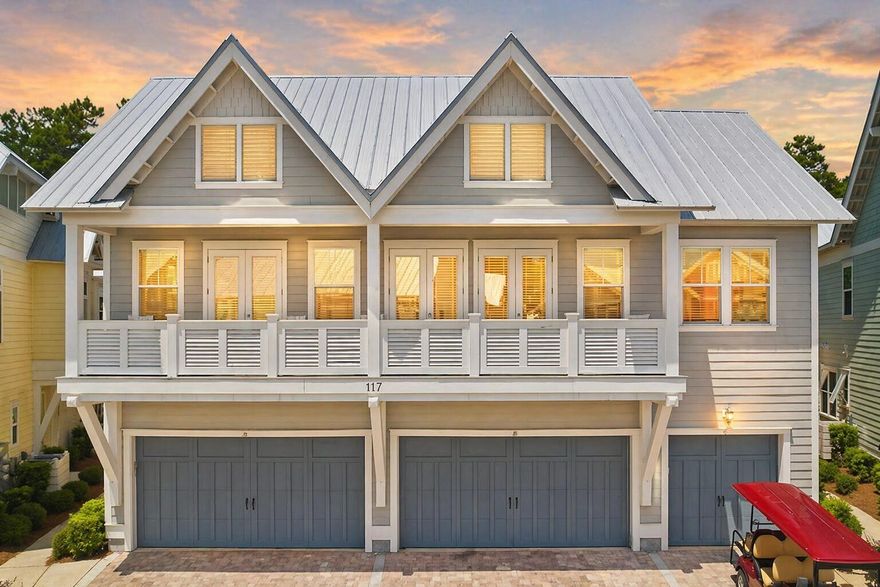 Fully Furnished, Premier Location & Golf Cart Included! Welcome to a true 30A paradise at 117 W Pine Lands Loop Unit C. This lovely townhome can be the perfect investment property you've been looking for with official rental projections at $70,000 annually and cash on cash return projections at 6.4% per year. This peaceful beach escape has been gorgeously decorated and enjoys an outstanding location in Prominence overlooking a beautiful lawn space. Featuring two-bedrooms and two full bathrooms, this townhome has a wonderful floor plan with the large main gathering areas and natural light pouring in. The chef's kitchen features crisp cabinetry, high-end appliances and a large pantry. The living room is the heart of the residence with its bright, airy spaces and comfortable seating. Take in the gorgeous scenery along a massive balcony overlooking the lawn space. The garage is roomy and perfect for the golf cart and beach toys. This wonderful 30A getaway conveys fully-furnished and turnkey.