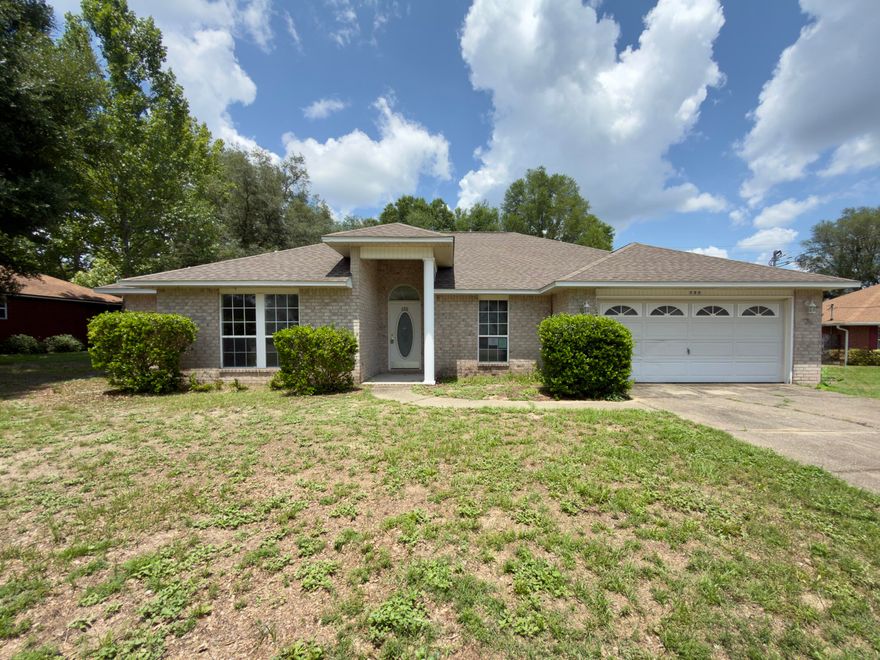 Don't miss your next REO opportunity in Antioch Estates. Built in 2002, this all-brick home sits on a rare, flat level lot with a two-car garage and a privacy-fenced backyard.
Inside, this larger home you will find a split-bedroom layout featuring a living room with extra-tall ceilings and a fireplace. There's both a dedicated dining area and a breakfast nook and bedrooms two and three share a private bath, leaving a separate half-bath for guests. The master suite comes complete with a walk-in closet, an en-suite bath (double vanities, garden tub, and separate shower), and direct access to the screened-in patio. Because the home is missing appliances and needs some minor repairs, it may not qualify for traditional financing, but it may qualify for Vendee seller financing. This is a solid property with tons of potential--definitely a must-see to appreciate. Call today!