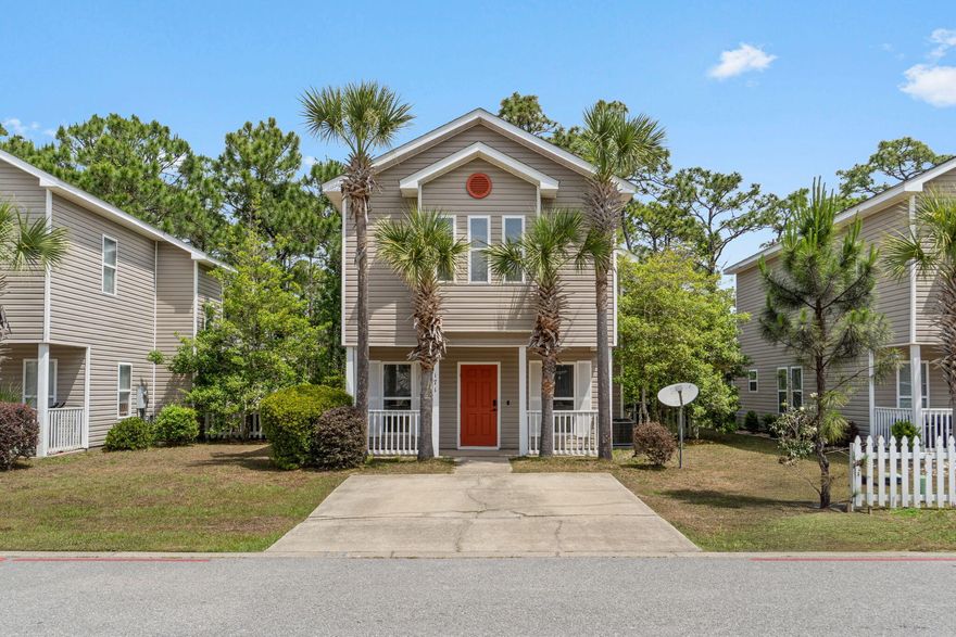 Discover the perfect blend of coastal charm, comfort, and convenience at 171 Enchanted Way in Santa Rosa Beach. This beautifully maintained Florida cottage-style home offers 3 spacious bedrooms, 2.5 baths, and over 1,800 square feet. The open-concept floor plan is ideal for both everyday living and entertaining, showcasing a stylish kitchen with quartz countertops, stainless steel appliances, oak cabinetry, a pantry, and durable luxury vinyl plank flooring throughout the main living areas. The conveniently located first-floor primary bedroom is spacious and provides a walk-in closet. The primary bathroom features a double vanity, while upstairs you'll find two generously sized bedrooms, each with walk-in closets, a shared full bath, and a laundry room. Backing up to a peaceful preserve, this home offers added privacy. The Enchanted Estates community, residents enjoy access to a community pool and a location just minutes from Sandestin, Grand Boulevard, Baytowne Wharf, Sacred Heart Hospital, championship golf courses, exceptional dining, and the world-renowned sugar-white beaches of the Emerald Coast. This move-in-ready property is ideal as a primary residence, vacation getaway, or investment opportunity.