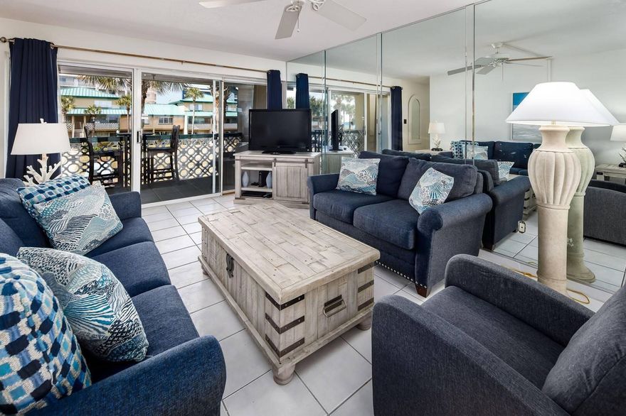 Experience coastal luxury living in this beautifully updated 1-bedroom, 1-bathroom residence. This spacious unit offers an inviting layout designed for natural light and relaxation. The living area has been thoughtfully refreshed with NEW FURNITURE, perfect for family gatherings. The kitchen features BRAND NEW STAINLESS STEEL APPLIANCES, WITH BEAUTIFUL GRANITE COUNTERTOPS, creating a perfect modern blend. The generously sized bedroom provides ample closet space, and blackout blinds, while the bathroom complements the home's clean and updated feel. Seaspray offers resort-style amenities perfect for a stress-free, coastal lifestyle that include : community pool, playground, fitness center, sauna/steam room laundry facilities, community/association room, and an on-site team. Seaspray offers resort-style amenities perfect for a stress-free, coastal lifestyle that include : community pool, playground, fitness center, sauna/steam room laundry facilities, community/association room, and an on-site team.