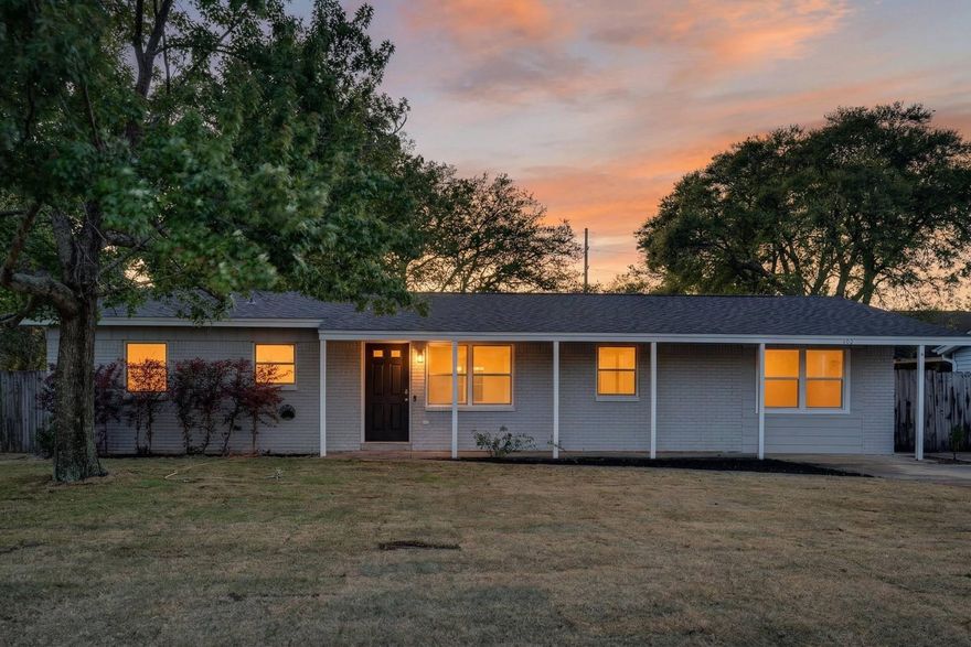 Welcome to this beautifully updated 3-bedroom, 2-bath home offering 1,286 square feet of comfortable living space. The living area features durable wood-look tile flooring, while the bedrooms showcase brand new LVP flooring. The kitchen was tastefully remodeled in 2022, complemented by fresh paint throughout the home. Major updates include a 2025 roof and a 2022 HVAC system, providing peace of mind for years to come. Enjoy the fully fenced yard with newly installed Zoysia sod (April 2026), perfect for outdoor entertaining. Additional highlights include a separate laundry room and thoughtful upgrades throughout.