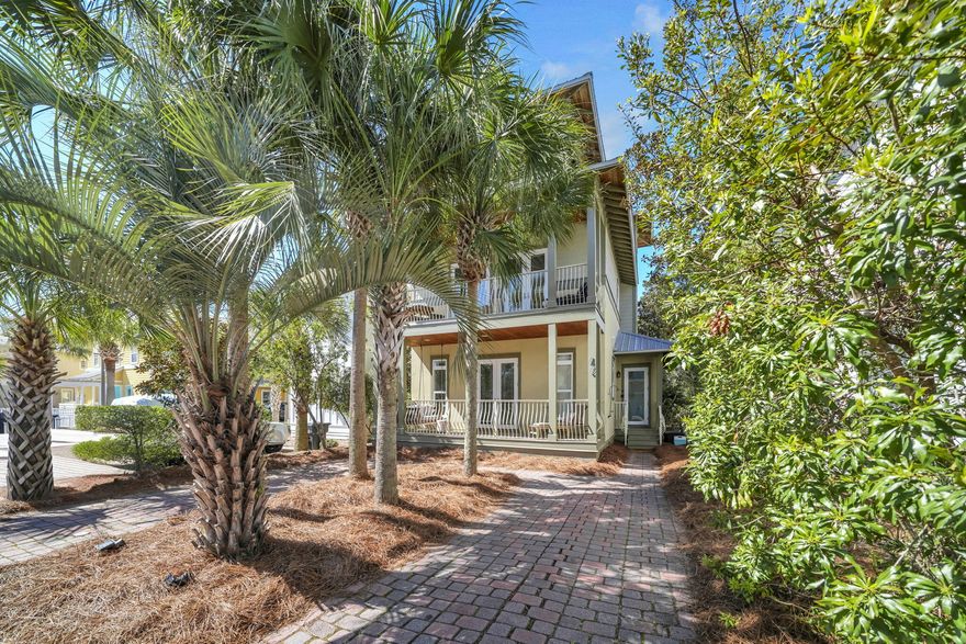Three-Story Coastal Retreat With Trailside Porches And Strong Rental Appeal

Set along a wooded nature trail just moments from the famed lagoon-style pool, this thoughtfully composed three-story beach home offers the kind of 30A ownership opportunity that feels equally suited to personal escapes and strong investment performance. Known as 'Reset Button,' the residence has been carefully maintained and self-managed by its owners, with annual rental income exceeding $127,000 for each of the past four years. The result is a home with proven appeal, generous gathering spaces, and a distinctly personal point of view.

Inside, approximately 2,500 square feet unfold with natural pine wood flooring, abundant windows, and an open floor plan designed for easy connection. The kitchen is both functional and inviting, appointed with stainless steel appliances, pendant lighting, and a large island with counter seating. Just beyond, the dining and living areas create an easy rhythm for entertaining, family meals, and relaxed evenings after the beach. The interiors strike a rare balance: polished yet comfortable, stylish yet unfussy, with original artwork by Alyson Wickey that adds character and a sense of place.

The five-bedroom, four-bath layout offers exceptional flexibility for larger groups. A first-floor guest suite opens to a private porch and sits near the main living areas for convenience. On the second level, the primary suite enjoys its own balcony and a spacious bath with soaking tub and marble countertops. Two bunk rooms on this floor add versatility for family use, while a full hall bath and dedicated laundry area enhance everyday livability. The entire third floor functions as an expansive suite with a wet bar, full bath, office area, and access to two oversized porches that extend the living experience even further.

Outdoor spaces are a defining feature here, with six porches and balconies offering quiet corners for coffee, conversation, afternoon reading, or evening cocktails beneath the coastal sky. The rear yard, positioned along the walking trail, adds another layer of privacy and charm, with room to grill, dine, and gather around the fire pit.

Located in Seacrest Beach along Scenic Highway 30A, the home enjoys access to one of the area's most sought-after amenities: the 12,000-square-foot resort-style lagoon pool, along with convenient tram service to the beach. Positioned on the Rosemary Beach side of Seacrest, it is also close to shopping, dining, and the white-sand shoreline that makes this stretch of the coast so beloved. With its strong income history, distinctive personality, and highly livable layout, this property offers far more than a place to stay; it is a home people return to again and again.