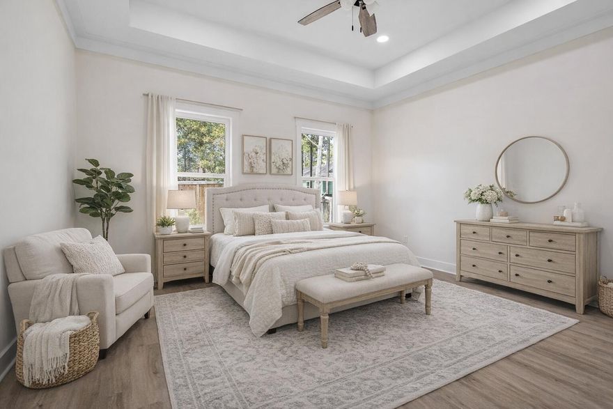 'PRICE IMPROVEMENT - Now offered at $560,000!' 
***50% of closing cost paid by Seller***

Beautiful NEW Home in North Santa Rosa beach ready for its first owner! This home has been perfectly designed to maximize space with a curated open floor plan. Along with that comes a front and back porch which is perfect for those Florida days and nights! As you walk through the house on the amazing LVP through the foyer you step into the living room and open concept kitchen complete with an island/breakfast bar. The crown moulding helps exemplify the beautiful 10 ft walls. The master bedroom is tucked away right off the living room with his and her closests along with its own master bathroom and tiled shower. The backyard has plenty of space, with a 10 ft privacy fence.