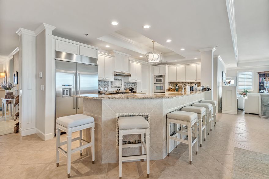 Exclusive low-density PENTHOUSE in the heart of Destin, perfectly situated in the upscale and semi-
quiet HL community. Enjoy luxury living with privacy, breathtaking views, and just steps from the Gulf .
This one-of-a-kind penthouse defines prestige and sophistication. Floor-to-ceiling glass walls frame breathtaking panoramic views from your oversized private balcony.
You can entertain in the chef's gourmet kitchen, or retreat to the spa-inspired master suite that feels like a 5-star resort. Every detail has custom finishes with high end furnishings,  3 master bdrms with en suites.The building offers access to the beach, marina/dock, community pool, fitness/exercise room, BBQ grills, elevators, a community room, picnic area, and ample storage. Don't  forget the water taxi who picks you up and takes you wherever you want to go. Pets are allowed. VIDEO  &  LIST OF CUSTOM UPGRADES AVAILABLE!
