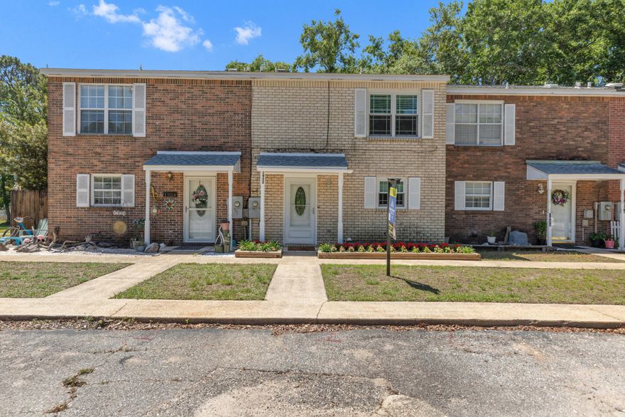 Freshly painted and move-in ready townhome with water views! This well-maintained 2-bedroom, 1.5-bath home features a brick exterior and a brand-new HVAC system for peace of mind. Inside, you'll find a functional layout with plenty of kitchen cabinet space and all appliances included, including the washer and dryer. Enjoy your morning coffee or unwind in the evening from the enclosed patio overlooking the water, offering a relaxing and private outdoor space. The HOA takes care of the community pool, clubhouse, and common areas allowing for low-maintenance living. Whether you're looking for a primary residence, second home, or investment opportunity, this property offers comfort, convenience, and a great location.