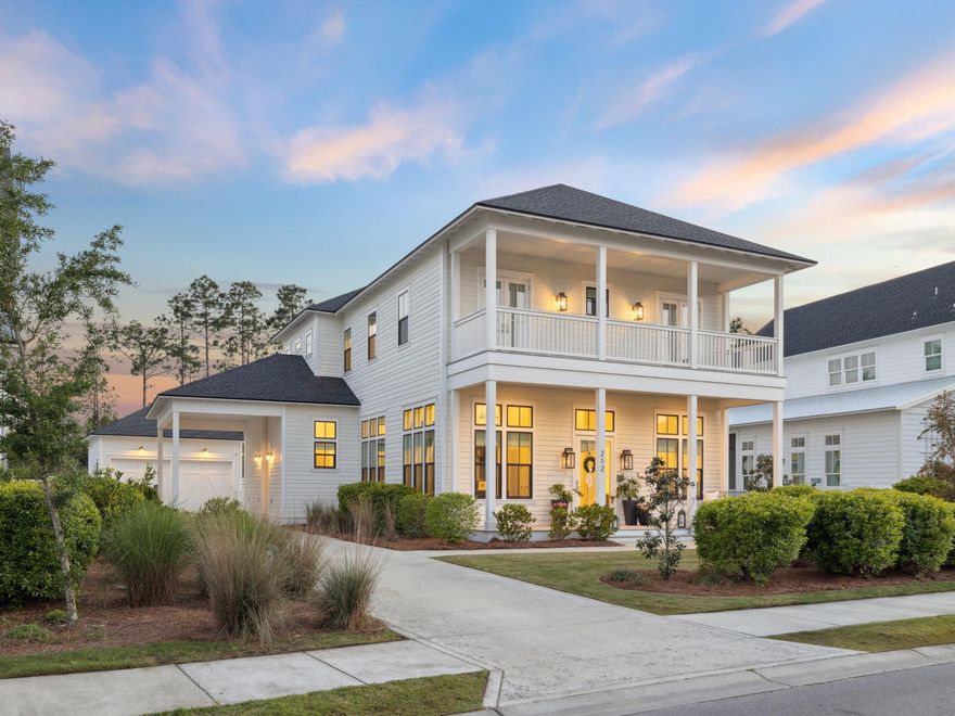 Back on the market at no fault of the seller, this exceptional 4-bedroom, 4.5-bath home in Watersound Origins lives like new construction without the wait. Meticulously maintained and extensively upgraded, it offers a truly move-in ready experience with custom drapery throughout, two laundry rooms, and a custom automatic pool cover. Every detail reflects thoughtful care and high-end finish work, creating a home that feels fresh, modern, and exceptionally well maintained. Perfectly positioned on a prime homesite, the property combines privacy and curb appeal with a highly desirable community setting. The main level features a junior primary suite ideal for guests or multigenerational living. Upstairs, the primary suite includes a spa-like bath, custom walk-in closet, and porch access, with two additional ensuite bedrooms. Immaculate condition and premium upgrades make this a standout opportunity.