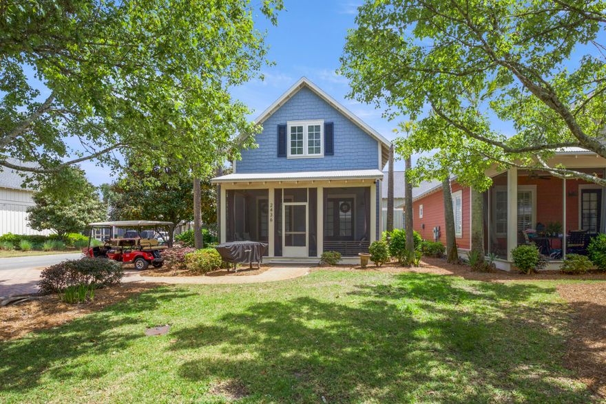 Set on a prime corner lot within the Bungalos at Sandestin, this fully furnished coastal home offers an elevated resort lifestyle with the added convenience of being located near the front of the neighborhood for easy access in and out. A screened front porch sets the tone, creating an inviting outdoor living space for slow mornings, evening breezes, and relaxed entertaining.

Inside, the open-concept living area is bright and welcoming, filled with natural light and finished with tile flooring and a calm, neutral palette that feels fresh and timeless. The kitchen is designed to gather, featuring granite countertops, light cabinetry, stainless steel appliances, and a dedicated dining space that flows seamlessly for everyday living and hosting. The first-floor primary suite provides the ease of main-level living with a private ensuite bath and a spacious walk-in closet. Upstairs, two guest suites each feature their own bathrooms, extra storage, and durable LVP flooring. The thoughtful layout makes it a great fit for full-time living, a second home, or strong rental potential. Recent improvements include a new roof (2023) and a water heater replacement (2025).

Just down the street, enjoy the community pool and putting green, while golf cart access connects you to the beach, marina, golf courses, tennis and pickleball courts, shopping, dining, and year-round entertainment. From The Village of Baytowne Wharf to Grand Boulevard and the Market Shops, this is true resort style living, making the home equally appealing as a primary residence, a low-maintenance second home, or a strong short-term rental opportunity in the heart of Sandestin.