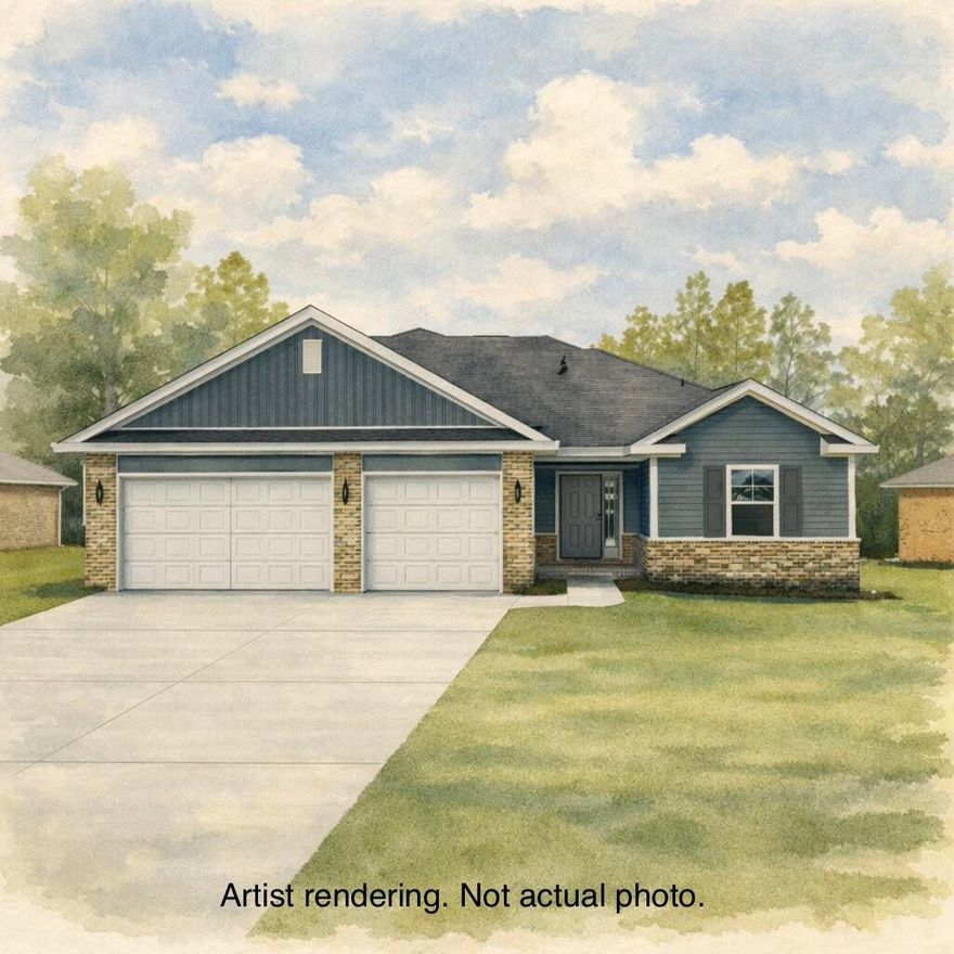 This Plan Features: 2 x 6 Exterior Construction, 3 CAR GARAGE, 4BR/3BA & Breakfast Cafe * 10 Ft Ceilings & Laminate Wood Plank Flooring in Main Living Areas * Granite Countertops Kitchen & Baths * Tile Flooring in all Baths* Kitchen: Granite Island, Stainless Steel Appliances & Walk In Pantry * Soft Close Cabinetry * Main Suite w/ Trey Ceiling & Main Bath with Builders Signature Zero Entry Walk in Tile shower w/ 2 Shower Heads, Separate Soaking Tub, Double Vanities & Large Walk-in Closets * Ceiling Fans All Bedrooms, Family Rm & Rear Covered Lanai * Irrigation & more.