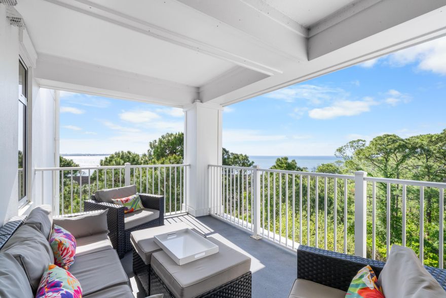 Enjoy sweeping 180-degree bay views from your corner unit in Baytowne. This versatile lockout floor plan features a beautifully appointed one-bedroom suite complete with a full kitchen, W/D, and thoughtfully curated furnishings and décor. The adjoining lock-off studio offers a full bathroom, coffee bar, and additional sleeping space--bringing total accommodations to eight guests.
Designed for both personal enjoyment and strong rental potential, this property allows you to rent each side separately or together, offering maximum flexibility. Stay in one side while generating income from the other, all within one of Sandestin's most desirable settings. Rental income has exceeded $41,000 annually, with the property successfully self-managed by the current owner--highlighting its p