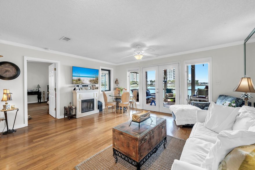 Opportunity isn't just knocking - it's here! Welcome to one of the rarest offerings within Seascape Resort. This exceptional ground-floor residence is one of only two condos in the entire complex featuring this highly sought-after floor plan.

Spanning 1,782 square feet, this beautifully maintained end-unit offers 3 spacious bedrooms, 3 full bathrooms, and an ideal blend of comfort, functionality, and coastal living. Rich wood flooring runs throughout the home, complemented by abundant storage and a spacious layout designed for effortless everyday living and entertaining.

The true showpiece of the property is the oversized screened patio extending across both the living area and primary suite, creating a seamless indoor-outdoor living experience with peaceful water views. Whether enjoying a quiet morning coffee or unwinding at sunset, this private retreat offers the perfect setting year-round.

As a premium end-unit, the condo provides added privacy and natural light, while the thoughtfully positioned primary suite enjoys the rare benefit of having no unit directly above. The suite also features private patio access and a beautifully updated bath with a zero-entry shower and frameless glass enclosure. Each bedroom is paired with its own full bathroom, making this property exceptionally versatile as a primary residence, second home, or vacation rental investment. Ownership within Seascape Resort includes access to golf, tennis and pickleball courts, multiple swimming pools, scenic walking paths, deeded beach access to the Emerald Coast's sugar-white sand beaches, a private owner's entrance, plus the resort's popular amphitheater - home to concerts and events throughout the year. Additionally, all HOA inspections have been completed and there are no pending special assessments! Dues are relatively low for all you get at around $840/monthly. 

Properties with this layout and location rarely become available. Whether you're searching for a full-time coastal residence, vacation retreat, or investment opportunity, this is truly a special offering. Schedule your private showing today. A video tour is also available
