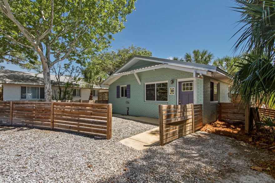 Beautiful Florida beach home with recent renovations now available in the heart of Blue Mountain Beach. Located in a prime location and sitting directly on Scenic 30A, this home is perfect for a coastal getaway spot or a rental investment. No HOA! This 3 bed, 1.5 bath, one story brick cottage features a fenced front gathering spot as well as an intimate rear yard for evenings enjoying the beautiful Florida weather. Lofted and planked ceilings highlighted by white beams, greet you as you step inside the coastal renovated bungalow. Nice tile floors, updated baths, and a large bunk bed set are some of the many great features this home has. Don't miss out on this unique opportunity. Call and schedule your showing today.