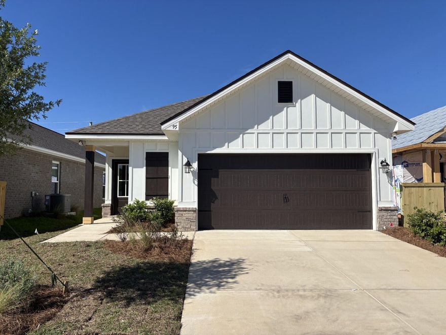 Awesome builder rate plus choose ONE free: window blinds, fridge, smart home package! Restrictions apply. 

The EVERGLADES II J in Natureview community offers a 4 bedroom, 2 bathroom open design. Upgrades added (list attached). Special Features: double vanity, custom tiled shower, and walk-in closet in master bath, kitchen island, pantry, covered porches, undermount sinks, custom kitchen backsplash, LED lighting, crown molding, ceiling fans in living and master, smart connect WIFI thermostat, framed mirrors in all baths, landscaping, architectural 30-year shingles, flood lights, and more!
Energy Efficient Features: water heater, electric kitchen appliance package, vinyl low E windows, and more! Energy Star Partner.