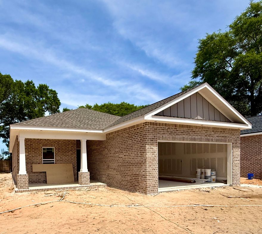 Builder Memorial Day Sale!!! Builder is offering 3 buying options so you can choose what best fits your needs!**Under Construction - Can Close by 5/22** Forget Spring cleaning! Ditch the dust rag in your old house and step into your brand new home. Builder offering $10,300 in credits to be used however the buyer would like! Centrally located in Niceville, this 4-bedroom 2-bath home offers you all of the creature comforts you'd come to expect from Grand American Homes. As you walk in, you'll notice a front dining area perfect for family meals and Holiday celebrations. The kitchen features stainless steel appliances with a pantry to fit all your kitchen needs. Unwind with a movie in your open living room before retiring to the primary bedroom/bathroom, where you can decompress in a hot shower in your tiled walk-in shower. Plenty of heads can rest in the three remaining bedrooms positioned conveniently near the hallway bathroom. Enjoy the evenings on your covered back porch overlooking your large backyard! Let's not forget that this home is conveniently located near the heart of Niceville just minutes to shopping, restaurants & parks! **The photos in this listing are from a different home with the same floor plan built by the same builder. Colors and finishes may vary.**