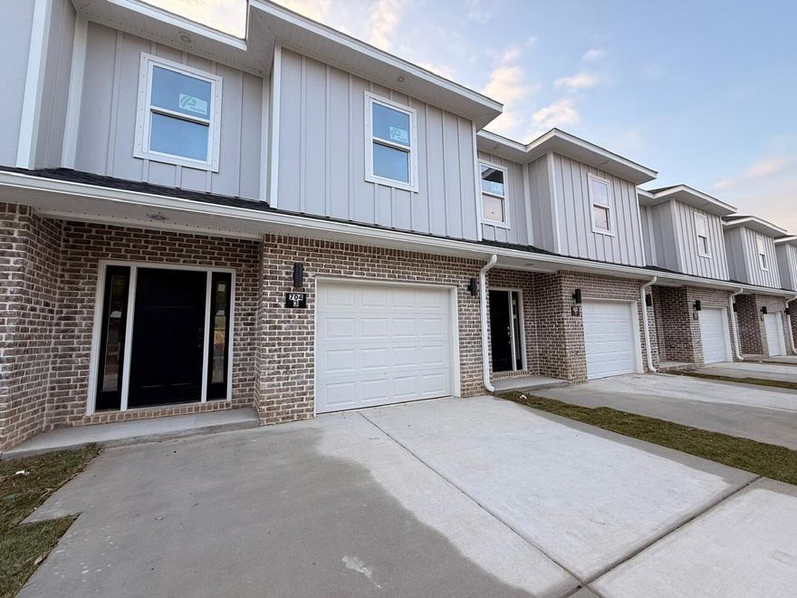 New Construction! INTERIOR UNIT. $10K in ANYWAY MONEY! 2-10 Builder Warranty, Termite Bond Renewed annually by HOA. Luxury Vinyl Plank throughout. Upstairs enjoys 4 bedrooms, 1 full guest bath, 1 on-suite bath for primary, & laundry room. Downstairs foyer leads to ½ bath, kitchen w/ breakfast peninsula & Stainless Appliances to include side by side refrigerator, Self-Cleaning Convection Stove, built-in microwave/range hood & dishwasher. Kitchen has quartz counters & tiled backsplash for modern vibes. Kitchen opens to the living & dining room. Elevated lighting & mirrors finish off the home. Back door leads to privately fenced backyard with a gate which opens to a water retention area brilliantly used as an unofficial dog park for owners. Apoxy Sealed Garage Flooring for a final touch.
