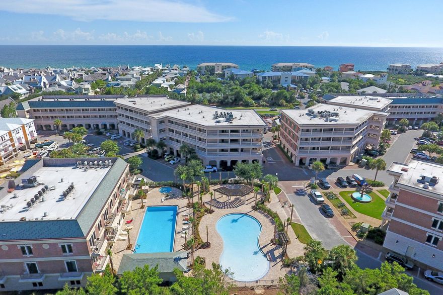 Turnkey, income-producing studio in the heart of 30A. 2025 numbers over 52k in base rents and on track to exceed in 2026!  This second-floor corner unit in the Village of South Walton sits between Alys Beach and Rosemary Beach, one of the most in-demand stretches along Scenic Highway 30A.

Fully furnished and already performing, this is immediate cash flow without the lift. The corner position delivers extra windows and direct 30A frontage, creating a light, open feel that books well and drives repeat guests. The layout is efficient and guest-friendly with a king bed, seating area, dining space, and kitchenette designed to maximize functionality.

Low maintenance. High demand. Proven performer in a location that keeps guests coming back. Owners and guests enjoy access to deeded beach entry just moments away, along with on-site amenities including a pool, hot tub, and seasonal attractions such as live music and nearby farmer's markets. With restaurants, shopping, and the 30A walking and biking path right outside the door, this location drives repeat bookings and year-round demand.

This is a prime addition to any short-term rental portfolio.