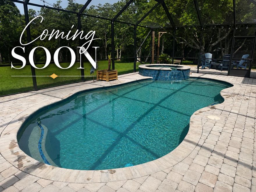 This home lives larger than expected and delivers the Florida lifestyle buyers dream about! Listed at 1,823 square feet, this home also features a year-round 12' x 15' Florida room with its own mini split, creating valuable flexible space for relaxing, entertaining, working from home, or enjoying peaceful views of the backyard.
Step outside and you'll find the true showstopper -- an incredible outdoor oasis designed for everyday enjoyment and unforgettable entertaining. Situated on a generous .36-acre lot with a fenced-in yard, this backyard offers room to spread out and enjoy it all. The PebbleTec finish gas heated pool with hot tub spa area, covered lanai, expansive paver patio, and custom paver gas firepit create the perfect setting for pool days, cozy evenings, and gatherings with family and friends. There's also a large 11' x 18' shed for extra storage and even a treehouse for kids, grandkids, or visiting company to enjoy!
Inside, the kitchen offers beautiful quartz countertops with backsplash, a butcher block island, and stainless steel appliances, blending warmth, function, and style. The bathrooms have also been thoughtfully updated with beautiful vanities and countertops, giving the home a fresh, elevated feel throughout. The garage even has its own mini split, adding comfort and flexibility for hobbies, storage, a workshop, or gym space.
For added peace of mind, the seller has a clear 4-point inspection completed 10/2025 that can be provided. This one wont last! With inviting indoor spaces, bonus climate-controlled living areas, and a backyard built for year-round enjoyment, this home is the total package -- comfortable, stylish, and made for Florida living!