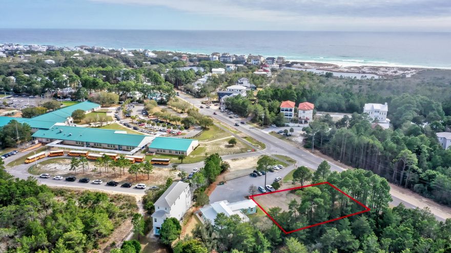 Positioned along Scenic Highway 30A with exceptional road frontage and just a short half-mile stroll to the Gulf, this 0.30-acre lot offers a compelling opportunity for creative development. Designated Village Mixed Use, the property allows for a blend of commercial and residential uses, making it ideal for those seeking versatility in a highly desirable coastal corridor. Located near Van Butler Elementary and roughly one mile from Topsail Hill Preserve State Park, the site also provides convenient access to Highway 98 for ease of travel beyond 30A. 

This parcel lends itself beautifully to a well-executed mixed-use vision, such as:
• Street-level retail or professional space designed to engage foot traffic
• Two private residential residences above " Coastal-inspired architecture with strong curb appeal " Generous storefront windows and welcoming upper-level balconies " A pedestrian-friendly layout that complements the surrounding community

Imagine clean architectural lines, metal roofing, balanced gables, and covered porches that reflect the signature charm of the 30A corridor. The ground floor could accommodate boutique retail, specialty services, office space, or a café concept, while the second level provides thoughtfully designed living quarters that capture the essence of coastal living.