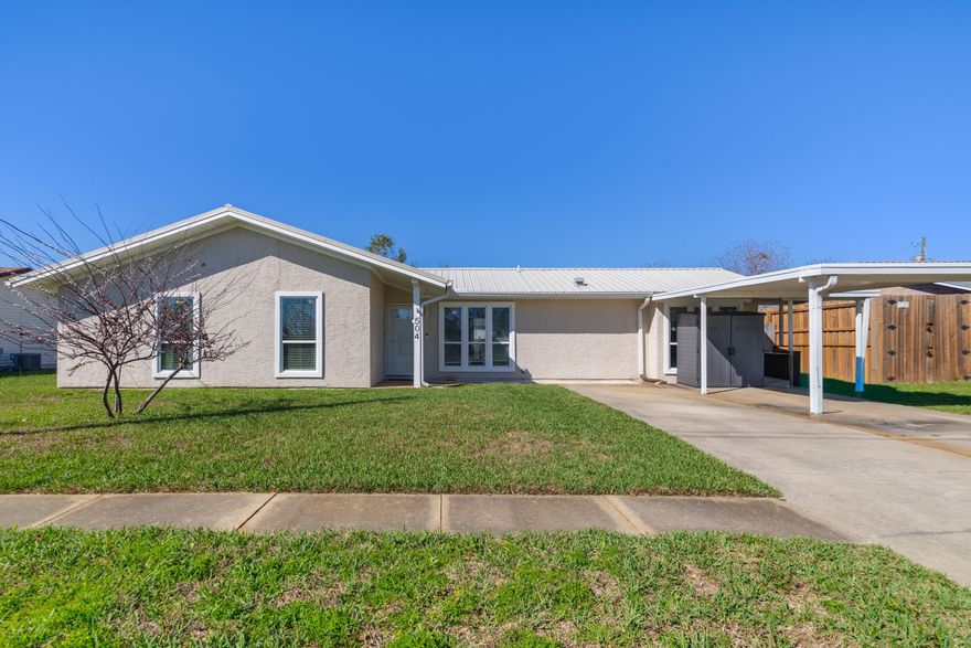 Welcome to this incredibly maintained, move-in-ready Lynn Haven gem! This home offers the ultimate peace of mind with all major updates already completed, including a 2022 HVAC, a 2019 metal roof, and a 2019 tankless gas water heater for endless hot water and peak energy efficiency. Upon entering you'll observe LVP wood-look flooring throughout, offering a stylish, low-maintenance lifestyle with no carpet. The bathrooms have been fully renovated with new vanities and elegant tile, providing a fresh, contemporary feel. For the cooking enthusiast, the kitchen features a gas stove and a newer refrigerator. The 3bd/2ba layout is further enhanced by a versatile bonus room that is perfectly suited for a home office, hobby space, or workout area. There is a dedicated laundry room as well. On the exterior, the property is designed for maximum relaxation and functionality with a patio area, fully fenced backyard, large shed, and a carport out front. Not to mention the larger driveway that fits up to 4 vehicles. The location is exceptionally convenient for both errands and leisure. This property is situated less than a 5-minute drive from Publix, Walmart, Cain Griffin Park, and a variety of dining options. When it's time for the beach, it's only around 25 minutes from the white sands of Panama City Beach. For travel, the Northwest Florida Beaches Airport (ECP) is an easy 22-minute commute. This home is exceptionally clean, turnkey, and priced right to sell at $259,900. Schedule your showing today! A video tour is also available