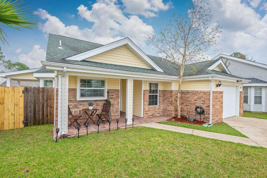 Welcome to this move-in ready 3-bedroom, 2-bath home. The home was completely updated in 2017. The living room features vaulted ceilings that make the space feel open, bright, and inviting. It creates a comfortable area to relax, gather with friends and family, or just enjoy a quiet evening at home. You'll also find a spacious primary bedroom with plenty of room to relax. The primary bathroom features double sinks, a tub/shower combo, and a large walk-in closet that offers great storage. One of the best parts of this home is the location. It's only about 7.5 miles to both Hurlburt Field and Eglin Air Force Base, making it a convenient option for anyone commuting to either base. If you're looking for an updated home in a great location, this is the one!