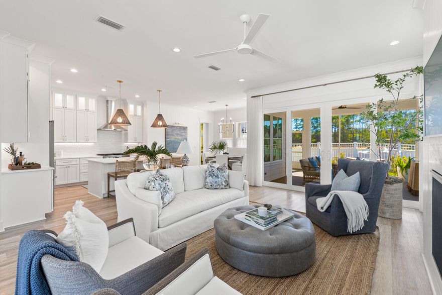 TURN-KEY Ready with the option to purchase with furniture package!!
Welcome to the Ava floor plan by Arkon Homes, a stunning single-story home built in the new lakeside phase of Powell Landing West at Watersound Origins. Showcased on a corner home site, this thoughtfully designed home offers 3 bedrooms, 3 bathrooms, and 2,010 square feet of elegant living space. Step into the open-concept kitchen, living, and dining areas, perfect for entertaining or relaxing. The kitchen boasts quartz countertops, Bosch stainless steel appliances, and a seamless flow into the living space. The spacious primary suite offers serene views of the backyard, a luxurious ensuite bath featuring a freestanding tub, two vanities, a large walk-in tiled shower, and a generous walk-in closet. 

Enjoy the Florida lifestyle on the oversized screened back porch, ideal for outdoor living.

Interior highlights include 10' ceilings, crown molding throughout, luxury vinyl plank flooring throughout, 8' solid core doors, and more, making this home a perfect blend of style and comfort.

This home was completed Sept. 2025 and has been used as a model, and is currently still being used as a model. Option to purchase with the furniture package for $1,060,550.

Often described as "A Coastal Village," Watersound Origins® residents in South Walton County, Florida have the best of both worlds: abundant amenities in a well-designed, thoughtfully planned community surrounded by towering pines reaching the shores of Lake Powell and the excitement and activities of legendary Highway 30A approximately two miles south. A central gathering spot in the neighborhood, The Village Commons offers a resort-style pool area, perfect for relaxing in the Florida sunshine, a fully equipped fitness center, pickleball and tennis courts, and an event lawn where you might find live music or a summer movie series. The Origins Golf Course is one of the most well-kept, highly rated courses in the area and a unique amenity for homeowners. Community amenities also include miles of walking and biking trails, access to Lake Powell, and a brand new Art Park coming soon!