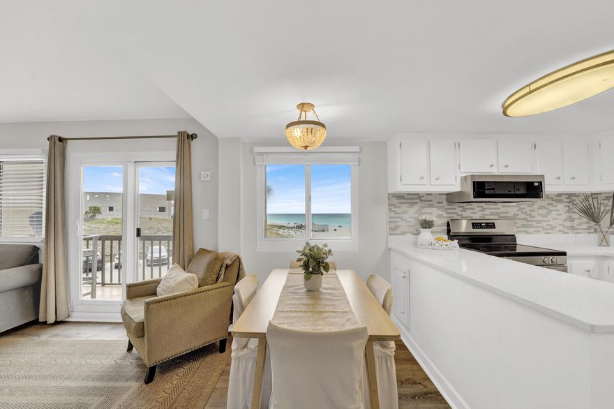 Experience elevated coastal living in this beautifully updated 2-bedroom tower residence at Pinnacle Port. Perfectly positioned to capture sweeping views of the Gulf and surrounding coastal landscape, this unit offers the ideal blend of privacy, scenery, and resort-style convenience in one of the area's most sought-after gated communities. Located in the tower, this condo provides a more elevated perspective--filling the space with natural light and offering breathtaking sunrise and sunset views from your private balcony. Inside, the open-concept layout creates a seamless flow between the living, dining, and kitchen areas, making it perfect for both relaxing and entertaining.The kitchen features modern updates, sleek appliances, and ample storage, while both bedrooms offer comfortable retreats with updated finishes and coastal-inspired design. Pinnacle Port is renowned for its unique low-density feel and exceptional amenities, including two pools, direct beach access, tennis and pickleball courts, a fitness center, boat launch with access to Lake Powell, and 24-hour gated security. Tucked along a quiet stretch of Panama City Beach, yet just minutes from the dining, shopping, and charm of 30A, this location offers the best of both worlds. Whether you're seeking a full-time residence, second home, or income-producing investment, this 2-bedroom tower unit delivers stunning views, strong rental potential, and the ultimate coastal lifestyle at Pinnacle Port.