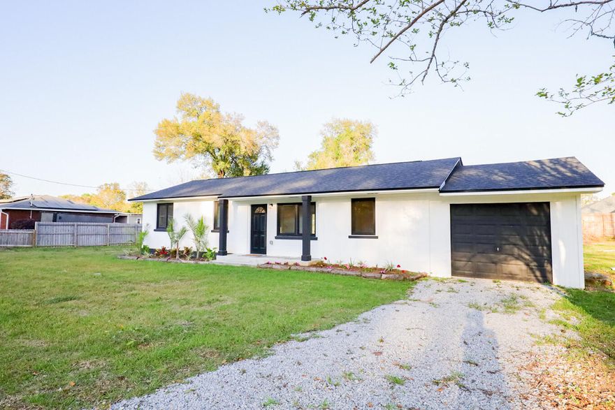 Brand New Everything! The home has been completely renovated, and major systems replaced including a new roof, HVAC, & hot water heater. New windows , and LVP flooring throughout with finishes including white marbled countertops, and stainless steel appliances. The master suite includes his & her closets, and a beautifully tiled walk in shower!
  
Sitting on a 1/3 acre lot, tucked away just half a mile from HWY 90 you'll only be centrally located with less than 5 miles to schools, and less than 2 miles to shopping and groceries!