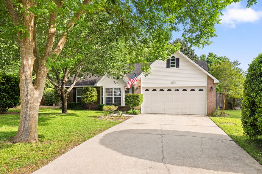 New roof!!! Welcome to this beautiful 4BR/3BA home tucked away on a quiet cul-de-sac in the gated community of Parkwood Estates. Inside, brand new LVP flooring and fresh neutral paint create a bright, updated feel from the moment you walk in. The split bedroom layout provides both privacy and functionality, while the spacious living areas are ideal for everyday living.  The kitchen flows seamlessly into the main living area and features a bright breakfast nook overlooking the backyard.  Master bedroom is conveniently located on the first floor, along with an additional bedroom and full bath.  A separate dining room and spacious living area, highlighted by corner gas fireplace, offer an inviting space for gathering and entertaining. Upstairs features two additonal bedrooms, a full bath, and a versatile landing area, perfect for a home office, study nook, play area or cozy sitting space.  Enjoy added privacy with reservation land bordering the side of the property. The spacious backyard is designed for outdoor enjoyment, featuring a large deck with pergola, string lighting, and a dedicated fire pit area, perfect for relaxing evenings or gathering with friends and family.  There's also plenty of space to add a pool, garden, or expanded living area. New Roof 2026, updated electrical panel 2026 and a 2016 HVAC and Water heater.  Ideally located within walking distance to Bluewater Bay Elementary School and just around the corner from a neighborhood park, plus convenient to shopping, dining, Destin's beautiful beaches and local amenities. Enjoy access to Eglin AFB, Duke Field, and Hurlbert Field. An exceptional opportunity to own in one of Niceville's most desirable gated communities.