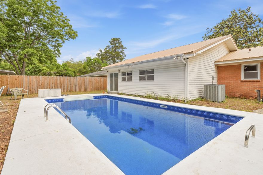 PROFESSIONAL PHOTOS TO COME....
POOL HOME IN THE HEART OF NICEVILLE!! Looking for a home close to public schools, a laundry list of upgrades AND your own private backyard oasis? Come take a look. The owners have added a 450sf living space to the back of the home; added a walk-in tiled shower to what was a master 1/2 bath; updated wiring (2022) and plumbing (2017); installed new privacy fence (2025); replaced roof, HVAC & water heater (2016); all windows (excluding new addition added in 2000) replaced with hurricane-rated windows (2020). new LVP flooring (2026); pool liner replaced (2024); Freshly painted interior (2026). All the heavy lifting is done! Bring your toothbrush and bathing suit~