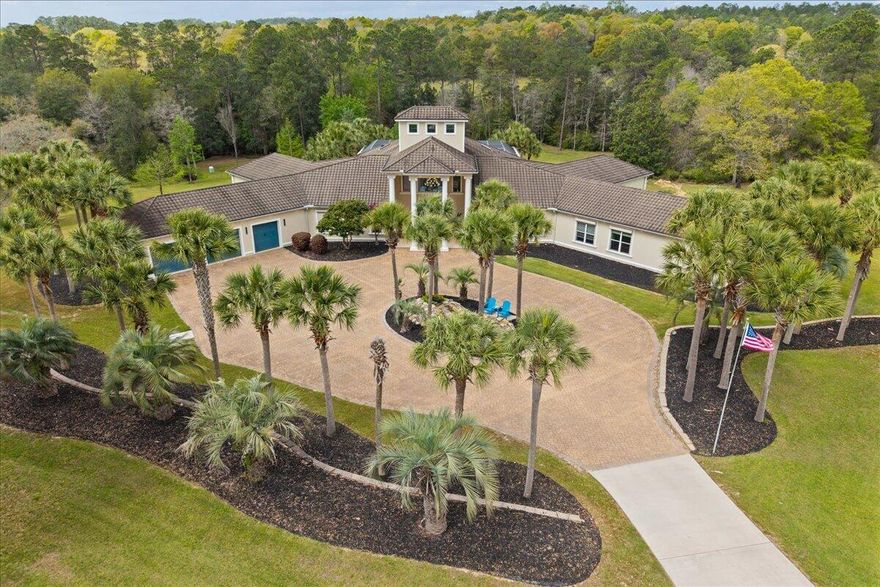 Experience the pinnacle of luxury ranch living on this breathtaking 60-acre equestrian estate, where world-class horse facilities meet an exceptionally built custom residence. Designed for both functionality and refined living, this property offers a rare opportunity to own a fully equipped horse ranch without compromising on modern comfort and sophistication.

                    GO TO MORE!!!!! Equestrian enthusiasts will appreciate the thoughtfully designed facilities, including a 10-stall stable, professional riding arena, dedicated cool-down ring, and a fully equipped horse washing station. Four white vinyl-fenced paddocks provide both safety and aesthetic appeal, while a pole barn and chicken coop add versatility for a true working ranch. The land itself is equally impressive, featuring a stocked pond and a stunning year-round creek with a rare white sandy bottom--creating a serene and picturesque environment.

Additional infrastructure includes a 40x60 metal building/shop with a 15x50 heated and cooled finished section, ideal for a workshop, office, or hobby space, as well as a convenient RV pad. Fenced fruit trees offer protection from wildlife while adding a sustainable living element to the property.

A gated concrete driveway leads to the estate's crown jewel--a superior construction custom home built with ICF (Insulated Concrete Form) for maximum durability, energy efficiency, and storm resistance. The residence boasts an impressive 10,160 square feet under roof, with 7,169 square feet of heated and cooled living space.

Inside, the home is designed for both everyday living and grand entertaining. Featuring 5 spacious bedrooms, each with its own private bathroom, plus 2 additional half baths, the layout offers privacy and convenience throughout. A dedicated office, private movie theater, and a state-of-the-art smart home system elevate the living experience.

The chef's kitchen is a true showpiece, complete with commercial-grade appliances, quartz countertops, a large breakfast area, separate formal dining space, and a walk-in pantry with custom shelving. An oversized wood-burning fireplace anchors the main living area, while a dedicated bar and wine storage area create the perfect setting for entertaining.

Each bedroom includes custom-designed closets, and the home continues to impress with an expansive 1,101-square-foot 3-car garage featuring epoxy flooring and foam insulation. A backup natural gas generator ensures peace of mind and uninterrupted comfort.

Step outside to your private resort-style retreat, where a screened-in pool, hot tub, and fully equipped outdoor kitchen create the ultimate entertaining space--perfect for enjoying quiet evenings or hosting large gatherings.

A separate 1,800-square-foot guest home with 3 bedrooms and 2 bathrooms offers incredible flexibility for ranch hands, extended family, or rental income potential.

This exceptional property seamlessly blends luxury, functionality, and natural beauty--ideal for a working horse ranch, private estate, or multi-use investment opportunity.