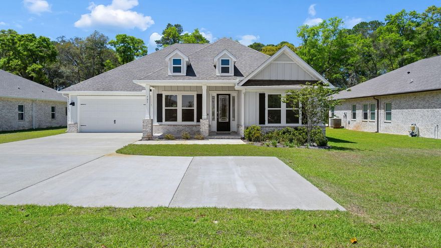 Welcome to your private waterfront retreat--where modern luxury meets relaxed coastal living along a peaceful Florida waterway leading to the bay. This brand-new, never-lived-in five-bedroom, three-bath home is perfectly positioned on nearly an acre along a serene coastal waterway with direct bay access and a private boat dock, offering the ideal blend of space, privacy, and true waterfront living--all just a short drive to the world-renowned 30A beaches and the sugar-white sands of the Emerald Coast. From the moment you arrive, you'll be captivated by the home's inviting presence, new construction quality, and thoughtfully designed layout that blends comfort, function, and modern style. Step inside to a light-filled open-concept floor plan featuring a welcoming foyer, a formal dining room, and a dedicated breakfast room perfect for both everyday living and entertaining. The expansive living area flows seamlessly into a chef-inspired kitchen with brand-new appliances, modern cabinetry, and premium finishes.
A versatile bonus flex space offers the perfect opportunity for a home office, study, or media room, providing flexibility for today's lifestyle needs.
The spacious primary suite offers a private retreat with spa-like features, while four additional bedrooms provide ample space for family, guests, or multigenerational living--all finished with clean, modern design and high-quality craftsmanship throughout.
Enjoy true Florida waterfront living with both a large covered front porch and an expansive covered back porch, ideal for relaxing, entertaining, and enjoying peaceful water views and coastal breezes. The backyard flows naturally toward your private boat dock with direct access to the bay, making boating, fishing, paddle boarding, and sunset cruises effortless.
Set on almost an expansive private lot, this property offers exceptional room for a future pool, outdoor kitchen, or custom outdoor oasis. Newly Installed boat dock and lift for deep water access to the bay. Please see the home listed at 769 Old Ferry to view the home with furnishings.