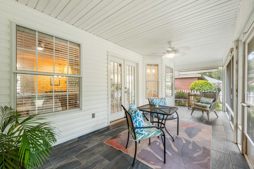 Enjoy the perfect blend of privacy and convenience in this charming 3-bedroom home, ideally located near shopping, dining, beaches, and entertainment. Tucked away in a peaceful setting, this property offers a true sense of retreat while keeping everything you need close by.

The owner's favorite feature is the shaded, screened-in patio overlooking a fenced backyard--perfect for relaxing or entertaining. The neighborhood enhances the lifestyle with amenities including a pool, tennis courts, playground, and a fishing dock right on the bay, where you can enjoy stunning sunsets, peaceful walks, or watch boats drift by.

Inside, the home is designed for both comfort and entertaining, featuring a formal dining area and an eat-in kitchen that flows seamlessly into the living room. The kitchen showcases beautiful granite countertops and comes fully equipped with a new oven, side-by-side refrigerator, dishwasher, microwave, plus a washer and dryer for added convenience.

This home truly checks all the boxes--schedule your showing today!