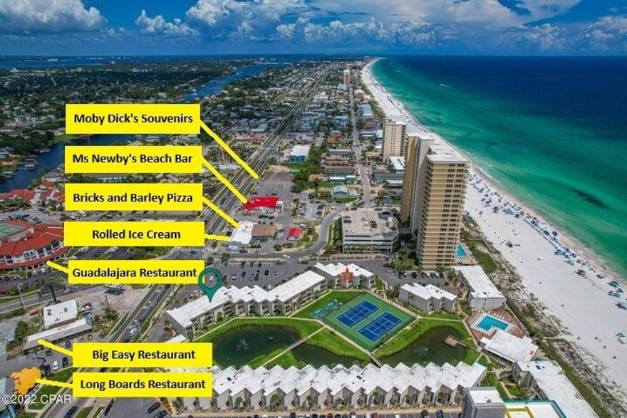 INVESTOR'S DREAM!!!  7%+ Annual ROI based on ACTUAL average complex rentals, UNBELIEVABLE 15% ROI on the high end of rentals!

This is now the LOWEST PRICED low rise 2 bedroom condo on the entire beach - meaning someone is fixing to get a steal of a deal!!!

New furniture in both bedrooms, newly updated bathroom vanities and toilets, and new hurricane sliding doors and windows.

Seller has owned the unit 30 years and has very seldom rented it - meaning it has been INCREDIBLY well cared for compared to the full time rentals. One of the only pet friendly complexes on the entire beach (meaning extreme competitive advantage on rentals), no elevators, no streets to cross, private 375 feet of white sandy beach access, and the absolute BEST location in town (just a few seconds to the highly anticipated new Tootsies Beach Bar, restaurants, go karts, mini golf, dining, and the best bars in town).

New LVP flooring throughout has been quoted at $5k, new couch and love seat at $1,500, new appliances at $1,700, and a little paint - and this place will be COMPLETELY TRANSFORMED and ready to kill it on rentals. The needed updates have been factored into the price, and this one will be grabbed up quick with the new reduction!

The next door neighbor (same views/floorplan) does over $60k a year on her unit, so needless to say, the potential at this price is UNLIMITED!!!

Don't be that person that says ''I wish I would have...'' a few years from now. Grab this one now at an unbelievable price, make it your own for less than $9k, and enjoy the incredible income for years to come!!!