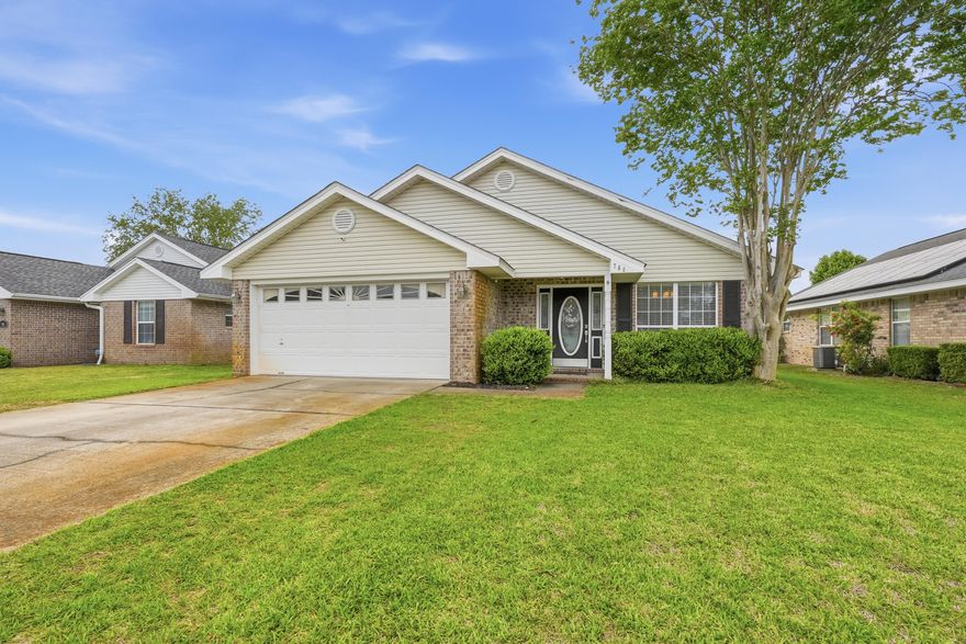 This inviting 3 bedroom, updated home is ready for its new owners! Conveniently located close to the back gate of Hurlburt Field, you will fall in love with the convenience to stores, shopping, restaurants, Emerald Coast beaches, and more only a short drive away. You will find updates throughout the home to include a new HVAC unit installed in 2025, updated countertops, cabinets, and flooring; updated master bathroom, a roof that was replaced in 2016, and gas water heater in 2014. The open kitchen is perfect for entertaining as it opens to the family room and is also close to the dining area, which could also be used as an office or flex space. The master bathroom offers an updated tiled walk in shower, whirlpool tub, oversized closet, updates sinks and more. Make an appointment today!