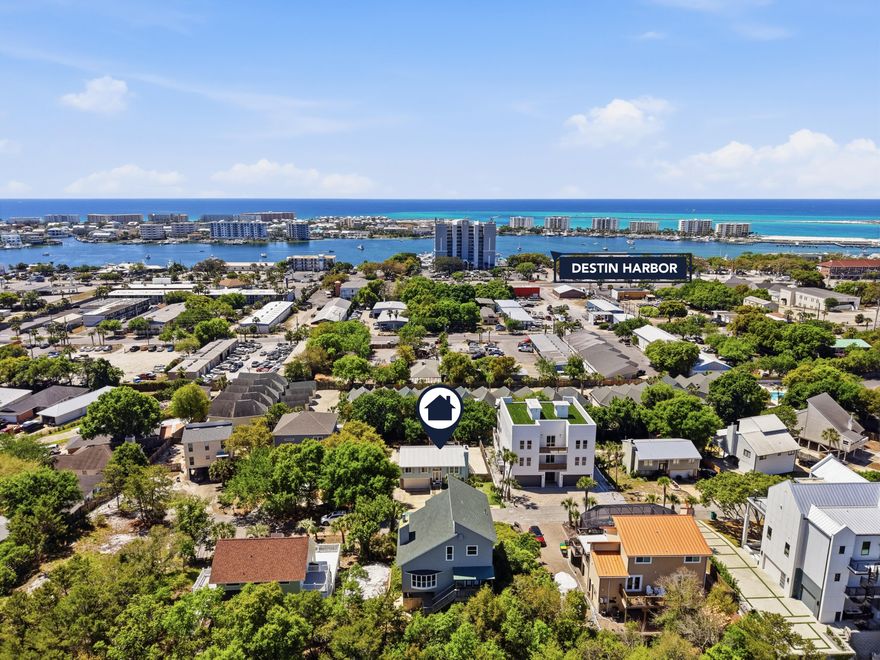 Location, Location, Location!  This is DESTIN, FL.  Coastal living meets Destin fun in this beautifully upgraded four-bedroom, two-bath home tucked away on a quiet and private cul-de-sac just minutes from the HarborWalk, Boardwalk, beaches, and endless recreation.

Step inside to discover a bright and uniquely designed split floor plan, enhanced with thoughtful updates throughout perfect for full-time living or vacationing.

On the first level, you'll find the owner's suite, complete with a cozy fireplace and a sliding glass door that opens to the covered outdoor patio, already equipped with a TV mount for your outdoor enjoyment. The garage features two, 220V outlets, and an additional 220V outlet is located on the side of the home, where you'll also find adequate space for extra parking. On the second floor, you'll enjoy a beautifully upgraded kitchen with classy features and newer appliances, a living room that overlooks the foyer, and a dining area that flows seamlessly onto the home's second-level deck, ideal for entertaining and relaxation. Three additional bedrooms offer comfort for family and guests, along with a completely and beautifully renovated bathroom.

The standout feature? A stunning Gulf view from the 3rd-level deck, providing the perfect backdrop for morning coffee, sunsets, Destin's famous fireworks, or simply soaking in those iconic coastal breezes.

The peace of a private cul-de-sac, paired with a quick golf cart ride to dining, shopping, and countless attractions, makes this home truly desirable.

Between the upgrades, the views, and an unbeatable location, this Destin gem delivers the ultimate coastal lifestyle.  You've found the one!

Buyer(s) is responsible for verifying ALL data and information including lot size and room measurements, as it is deemed to be reliable but not guaranteed.