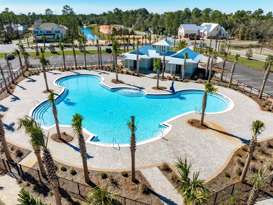 *** New construction tucked away on one of the larger lots in Bear Creek Cottages, just 10 minutes from the beautiful beaches, parks, restaurants, and golf courses of South Walton and 30A.
This stunning 3-bedroom, 3.5-bath home features an open floor plan with 12-foot ceilings and thoughtful, high-end finishes throughout. Highlights include keyless entry,  impact-resistant windows and doors, a durable metal roof, an oversized garage with additional storage, hardwood floors, vaulted ceilings, a cozy fireplace, and the master bath features luxurious soaker tub.
The chef's kitchen is designed for both everyday living and entertaining, complete with KitchenAid appliances, a gas cook top and a convection wall oven.
 The home offers two spacious porches wired for .... ceiling fans The front porch overlooks a charming fountain and manicured lawn, while the rear porch is equipped to mount a 80 inches TV--ideal for outdoor gatherings.
This impressive home is perfect for hosting family and friends while enjoying life in a highly sought-after planned community. Amenities include pickleball, tennis and basketball courts, a children's play area, fitness center, and an Olympic-style pool.
Don't miss this opportunity--BUY NOW ! Additional homes are available in Phase 2, offering options for everyone in this desirable community.