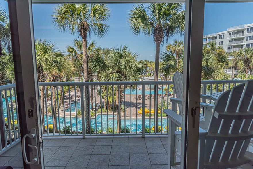 A perfectly placed unit in the very popular Destin West Beach and Bay Resort.   While it is a one-bedroom condo, it comfortably sleeps 6 with a master bedroom suite AND a hallway bunk room with an additional full bathroom!  This tastefully decorated condo grossed $38,000 in 2025! Destin West has so much to offer with easy Gulf Beach access, a dock on the Bay and a gorgeous lazy river, hot tubs and several pools on both the Gulf and Bay side to choose from.  Looking for paradise? At Destin West, you have found it!  
Buyer to verify all dimensions