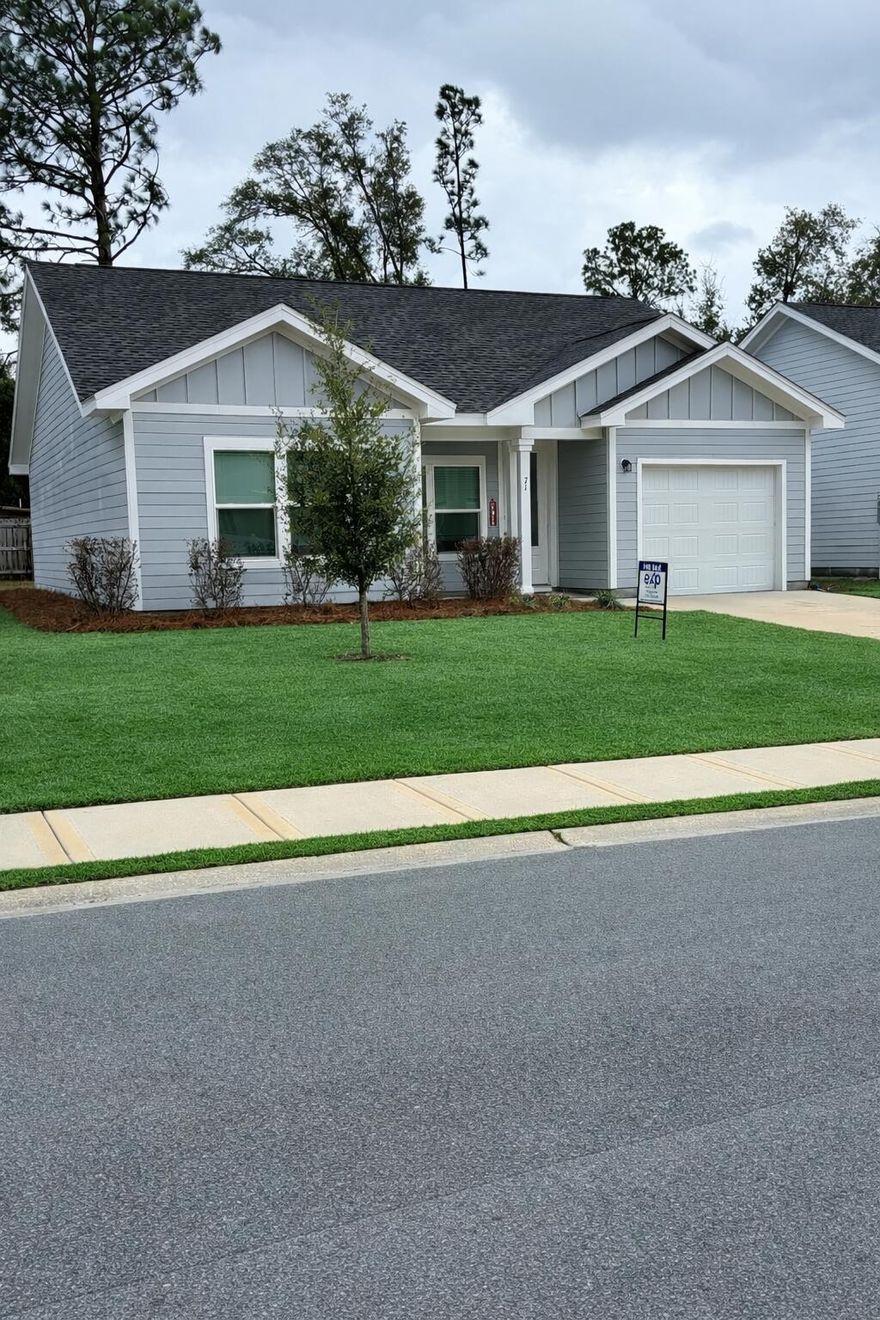 Welcome to 71 Bradford Court in the desirable Enclave subdivision of Freeport -- a fantastic opportunity to own a well-maintained home with low HOA fees and exceptional value in today's market.

Situated on a quiet cul-de-sac, this home offers a functional, open layout designed for comfortable everyday living. The spacious living and dining areas flow seamlessly into the kitchen, making it perfect for entertaining or keeping everyone connected. Even better -- all appliances convey, making this a true move-in-ready opportunity.

Step outside to a generous backyard with plenty of room for pets, play, gardening, or future outdoor upgrades. It's rare to find this much outdoor space at this price point.

Located just minutes from Hwy 331 with with easy access to the beaches of South Walton, shopping, and dining, this home delivers convenience without sacrificing affordability.

If you're looking for a solid home, low carrying costs, and outstanding value in Freeport -- 71 Bradford Court deserves a look.