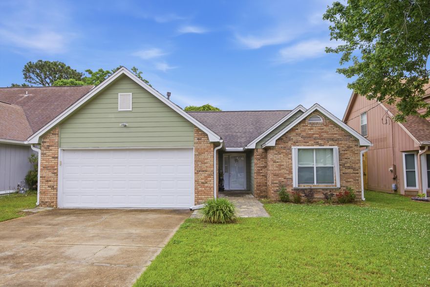 ***Home Sweet Home*** Welcome to this beautifully UPDATED 3 bedroom, 2 bathroom home tucked away on a quiet cul-de-sac in a prime location convenient to Hurlburt Field, Eglin Air Force Base, shopping, dining, and the stunning Emerald Coast beaches. From the moment you walk in, you'll notice the SOARING ceilings, elegant FIREPLACE, and bright OPEN layout that creates the perfect space for both everyday living and entertaining.The kitchen offers abundant counter space, STAINLESS STEEL appliances, and a functional layout that flows seamlessly into the main living areas. The spacious PRIMARY SUITE easily accommodates oversized furniture and features a HUGE walk-in closet along with a double vanity in the primary bath. Major updates include a NEW ROOF in 2024 for added peace of mind. Step outside to enjoy the FULLY FENCED backyard with plenty of room for pets, play, or relaxing evenings at home. GAS water heater and HVAC. Don't miss your chance to own this move-in ready home in an unbeatable location!