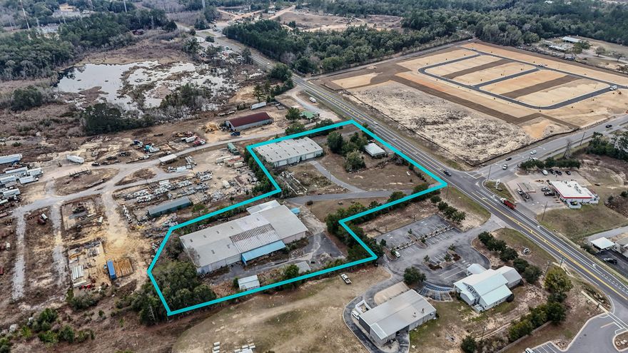 MULTIPLE OFFERS - HIGHEST AND BEST BY NOON ON 05/15/2026.  5.5 acres with 2 warehouses plus small office. Property has a land use of URBAN RESDIDENTIAL but is surrounded by Industrial land use. Largest warehouse is 21,800 heated area, second is 15,400. Small office building is 1,500. All buildings will need some work.  2 older mobile homes are of no value. All are being sold as-is, where-is. Sellers will do no additional clean up on the property.  Property is being shown by Appointment with Listing agent present. DO NOT ENTER PROPERTY. Property for sale only. Any uses willbe approved by Walton County as property is not in the city limits of DeFuniak Springs.
