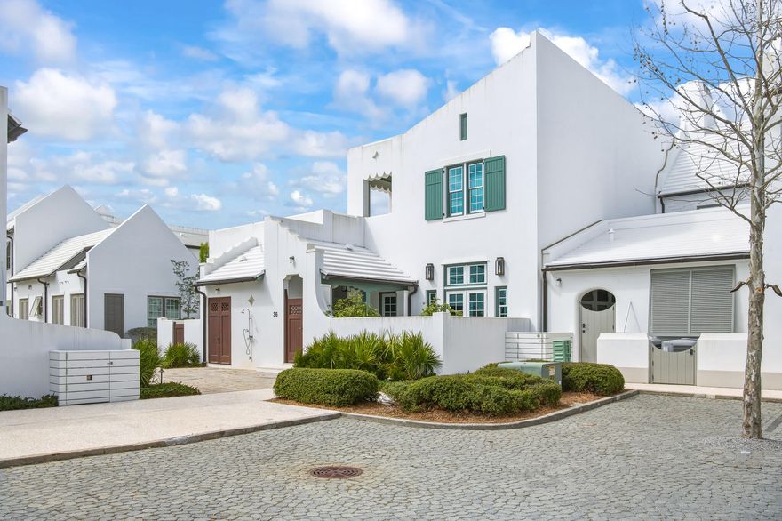 Discover coastal sophistication at 36 Sea Star Court in Alys Beach, where Jason R. Dunham's architectural brilliance captures the essence of luxury living. Ideally situated at the intersection of the Turtle Bale Pedestrian Path and the east-west pedestrian corridor, this stunning corner residence welcomes you with an abundance of natural light, creating an enchanting ambiance from the moment you step inside.

Spanning 3,773 square feet, this home features two elegantly appointed bedrooms on the main level, including one of the two lavish primary suites. The second primary suite, located on the upper level, opens to a breathtaking rooftop terrace--an ideal setting for starlit entertaining.

Designed around a stylish outdoor courtyard, the property boasts a generous swimming pool and a  covered loggia, perfect for relaxation and family gatherings. The great room captivates with soaring double-height ceilings and an inviting gas fireplace, exuding warmth and elegance. The gourmet kitchen is a chef's dream, equipped with a 48-inch Wolf range, a spacious pantry, and seamless access to a large dining room that overlooks a serene courtyard adorned with a tranquil garden, soothing fountain, and outdoor summer kitchen.

Thoughtfully crafted with Dominican Shellstone flooring on the first level and stunning stained oak on the second, each bedroom features en suite bathrooms with exquisite tile work and stone countertops, complemented by spacious closets. This home is not just a residence; it's an entertainer's paradise gifting the outdoor courtyard and swimming pool to your guests.

Homeownership includes access to the exclusive private owners' Beach Club. Don't miss the chance to own this extraordinary property--schedule your private tour today!