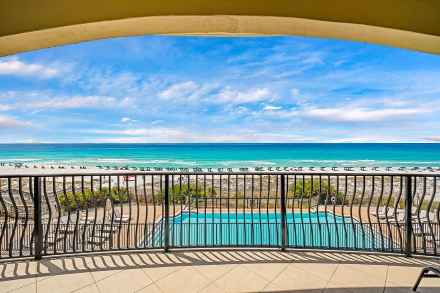 Experience coastal luxury at its finest in this stunning second-floor residence at Villa Coyaba, perfectly positioned along Destin's renowned sugar-white beaches. Spanning approximately 2,200 square feet, this beautifully appointed condominium offers four spacious bedrooms and three full bathrooms, creating an ideal retreat for both relaxation and entertaining. Step inside to discover an elegant interior highlighted by 10-ft. ceilings, travertine flooring throughout the main living areas, and newly installed wood flooring in the bedrooms. The open-concept design flows seamlessly into a gulf-front balcony, where breathtaking, unobstructed views provide the perfect backdrop for morning coffee or evening sunsets. The newly renovated gourmet kitchen is a standout feature, equipped with top-of-the-line stainless steel appliances, including a sought-after gas cooktop and built-in ice machine, perfect for hosting and everyday convenience. Updated furnishings throughout add a sophisticated, modern touch.

Enjoy exclusive access to an array of premier amenities, including 310 feet of private beach frontage, a seasonally heated gulf-front infinity-edge pool, a fully equipped fitness center, and secure underground parking. Seasonal complimentary beach chair service further enhances the effortless coastal lifestyle.

Ideally located along Scenic Highway 98 in the heart of Crystal Beach, Villa Coyaba offers both tranquility and convenience, with world-class shopping, dining, and entertainment just a short drive away.

This exceptional property blends luxury, comfort, and an unbeatable beachfront location -- offering the ultimate Crystal Beach living experience.