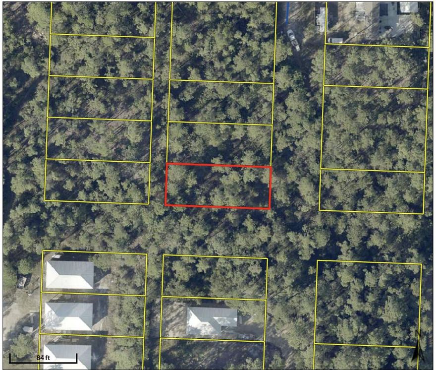 A spacious homesite with mature landscaping that would be ideal for a primary residence, vacation home, or an income-generating property. The property is not subject to homeowners association regulations and does not require a build-out period. It is conveniently located near the Cessna Landing boat launch and the restaurants, shops, and beaches of South Walton.