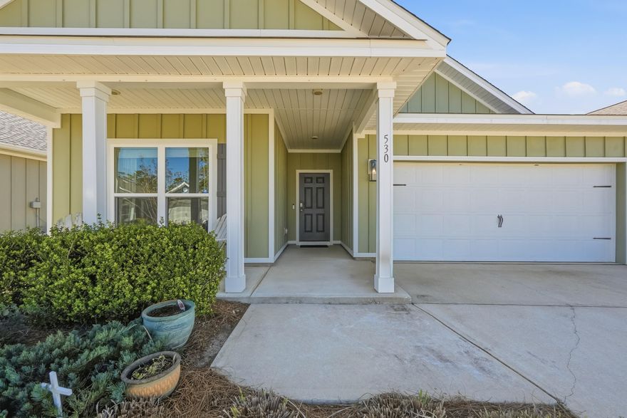 Welcome to Firefly in the beautiful Hammock Bay -- where every day feels like home the moment you arrive.
From the inviting curb appeal to the light-filled interior, this beautifully maintained Bristol floor plan is designed for the way you want to live -- comfortable, welcoming, and filled with spaces where memories naturally unfold.
Step inside and feel the warmth of the open-concept design, where elegant 9-foot ceilings and natural light create a bright, airy atmosphere perfect for gathering with family and friends. The heart of the home flows effortlessly from the living area to a thoughtfully designed kitchen featuring stainless steel appliances -- ideal for shared meals, celebrations, and everyday moments. The layout offers the perfect balance of togetherness and privacy. The serene primary suite provides a peaceful retreat, while additional bedrooms and a dedicated office are tucked away -- creating quiet spaces for guests, work, or relaxation.
Built with quality and care, the home features four-sided Hardie construction, a reinforced concrete foundation, weather-resistant barrier protection, and durable dimensional shingles with a 30-year warranty -- giving you confidence and peace of mind for years to come.
Outside, the setting invites you to slow down and enjoy life -- whether it's morning coffee, evening conversations, or simply enjoying the beauty of your surroundings. Every detail reflects pride of ownership and thoughtful care.
And when adventure calls, you're just 15 minutes from the breathtaking white-sand beaches along Scenic Highway 30A, offering the perfect blend of coastal beauty and tranquil community living.
More than just a house, this is a place to gather, grow, and create a lifetime of memories.